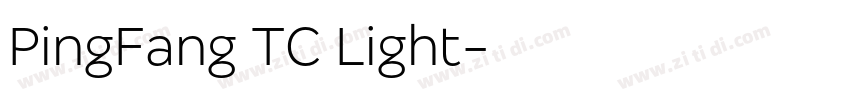 PingFang TC Light字体转换